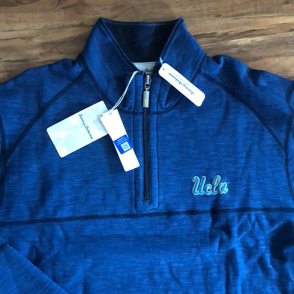 NWT Tommy Bahama UCLA Reversible Half Zip Blue Pullover Men’s 2XL